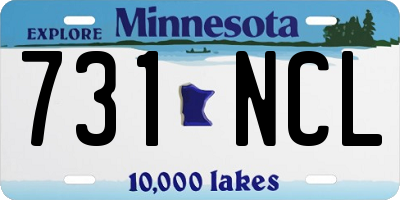 MN license plate 731NCL