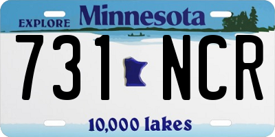 MN license plate 731NCR