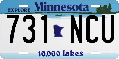 MN license plate 731NCU