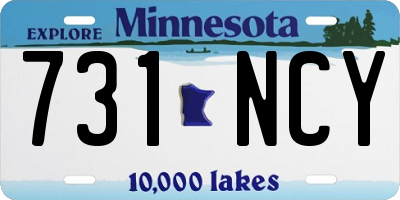 MN license plate 731NCY