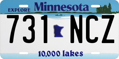 MN license plate 731NCZ