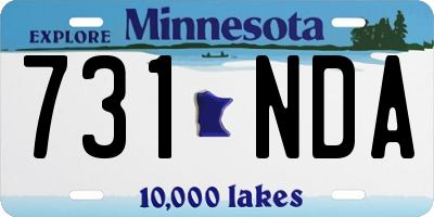 MN license plate 731NDA