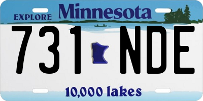 MN license plate 731NDE