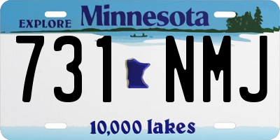 MN license plate 731NMJ