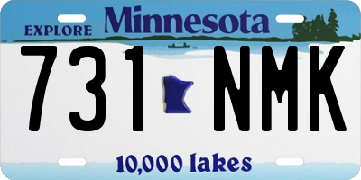 MN license plate 731NMK