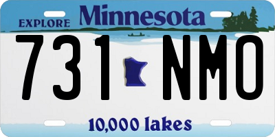 MN license plate 731NMO