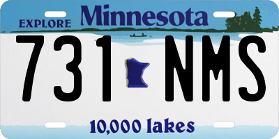 MN license plate 731NMS
