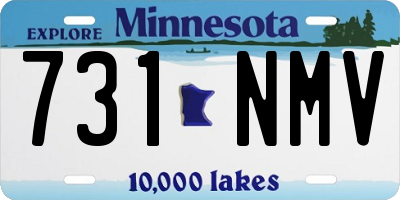 MN license plate 731NMV