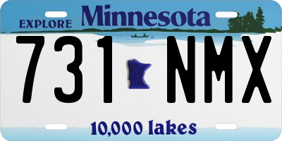 MN license plate 731NMX
