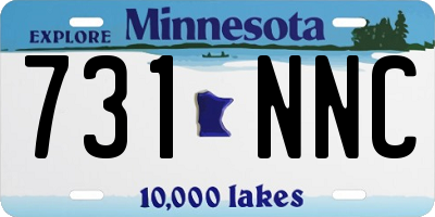 MN license plate 731NNC