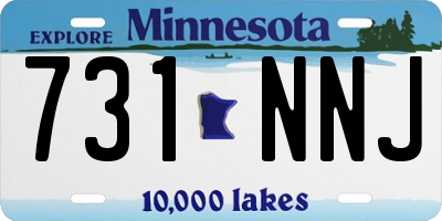 MN license plate 731NNJ