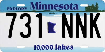 MN license plate 731NNK