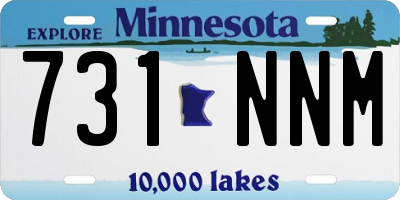 MN license plate 731NNM