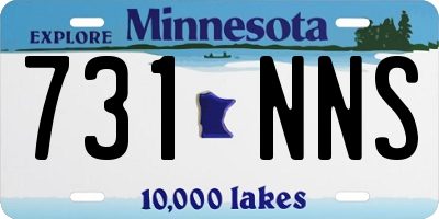 MN license plate 731NNS
