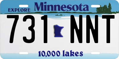 MN license plate 731NNT