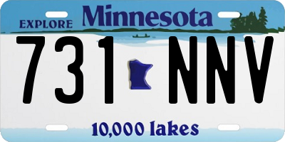 MN license plate 731NNV