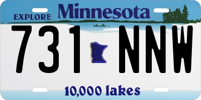 MN license plate 731NNW