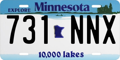 MN license plate 731NNX