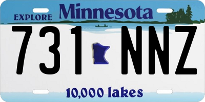 MN license plate 731NNZ