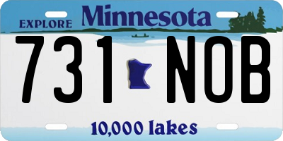 MN license plate 731NOB