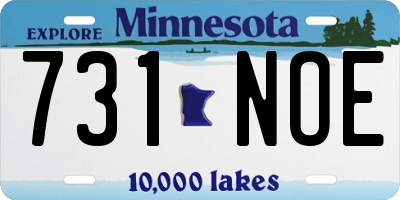 MN license plate 731NOE