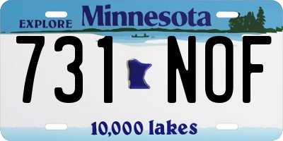 MN license plate 731NOF