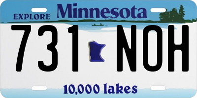 MN license plate 731NOH
