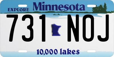 MN license plate 731NOJ