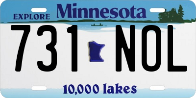 MN license plate 731NOL