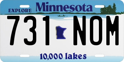 MN license plate 731NOM