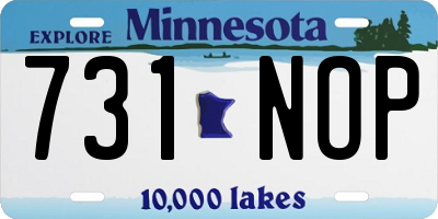 MN license plate 731NOP