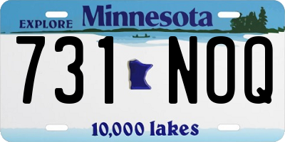 MN license plate 731NOQ