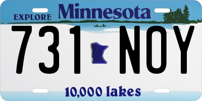 MN license plate 731NOY
