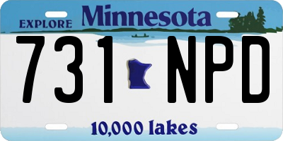 MN license plate 731NPD