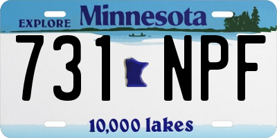 MN license plate 731NPF