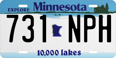 MN license plate 731NPH