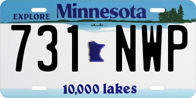 MN license plate 731NWP
