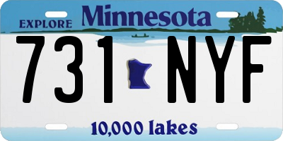 MN license plate 731NYF