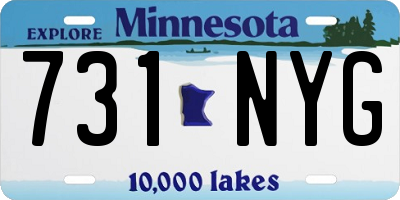 MN license plate 731NYG