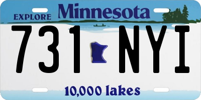 MN license plate 731NYI