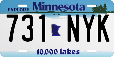 MN license plate 731NYK