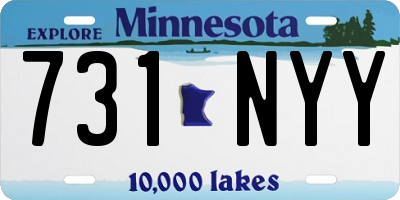 MN license plate 731NYY