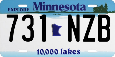 MN license plate 731NZB