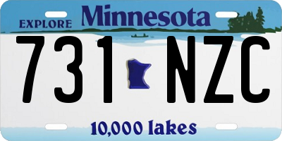 MN license plate 731NZC