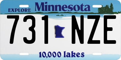 MN license plate 731NZE