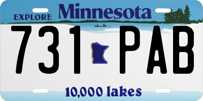 MN license plate 731PAB