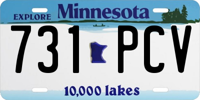 MN license plate 731PCV
