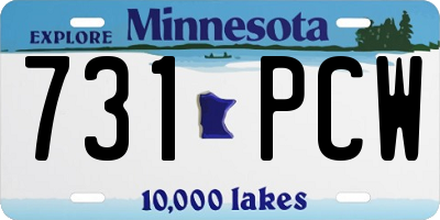 MN license plate 731PCW