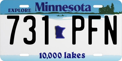 MN license plate 731PFN