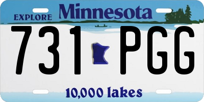 MN license plate 731PGG